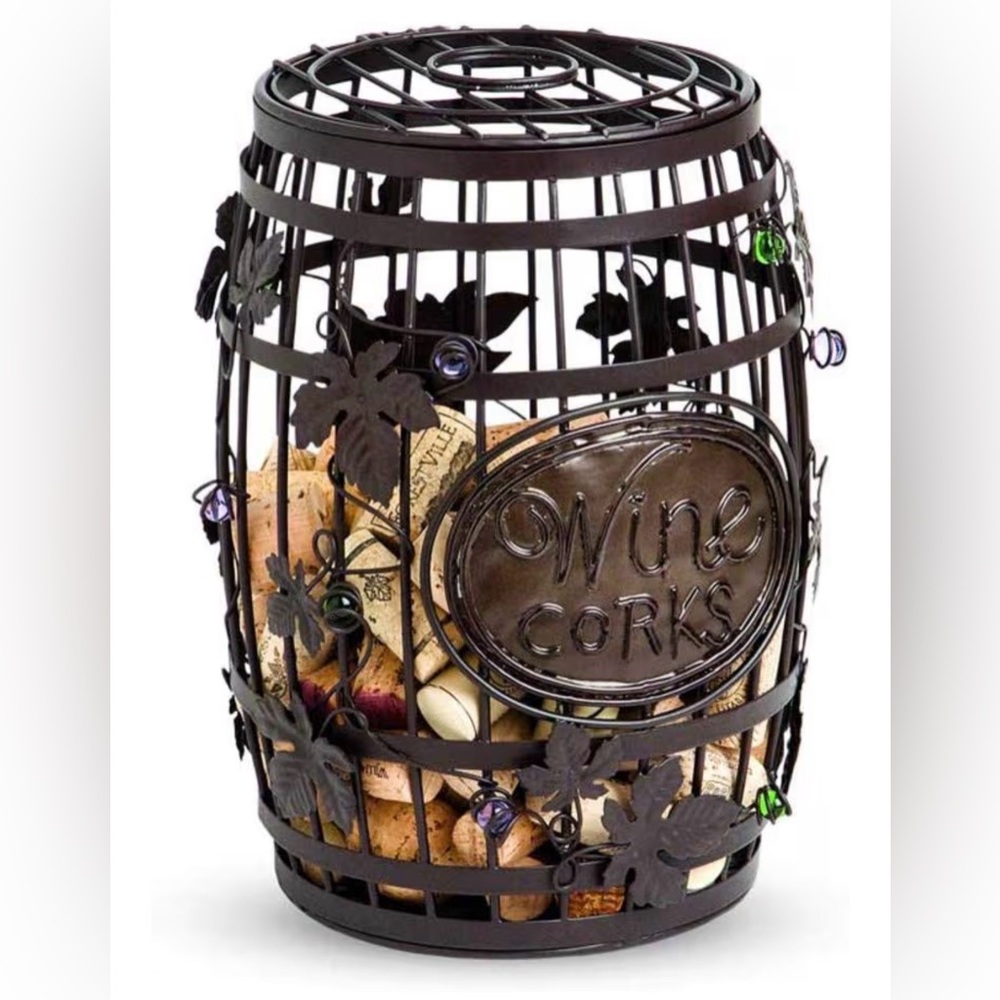 NEW OPEN BOX. Epic Products Cork Cage Wine Barrel